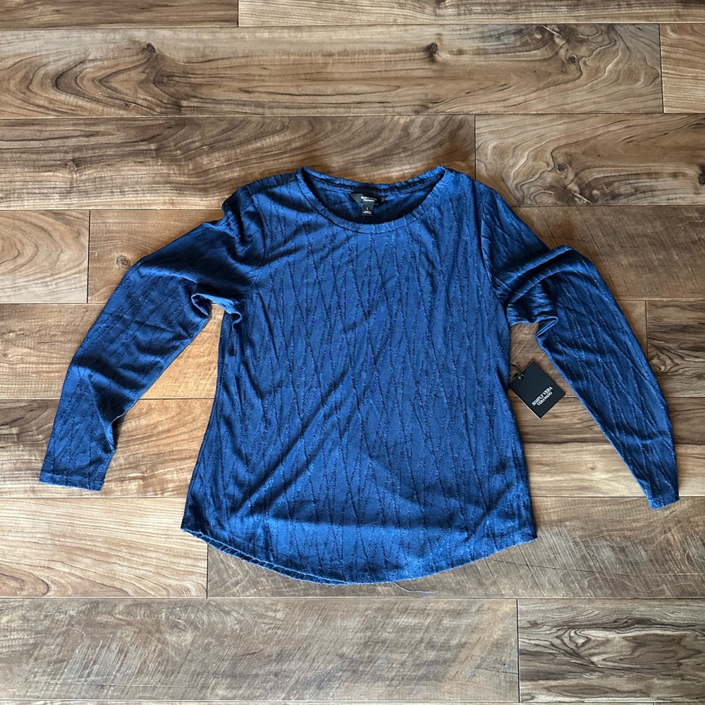 Simply Vera Wang Long Sleeve Top - Blue